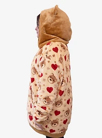 Plushible 2-in-1 Teddy Hearts Snugible