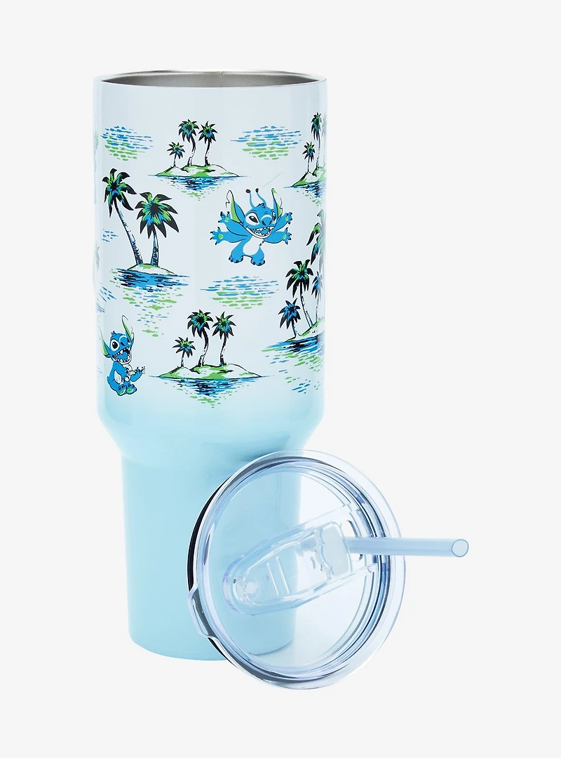 Disney Lilo & Stitch Island Stitch Allover Straw Tumbler with Handle