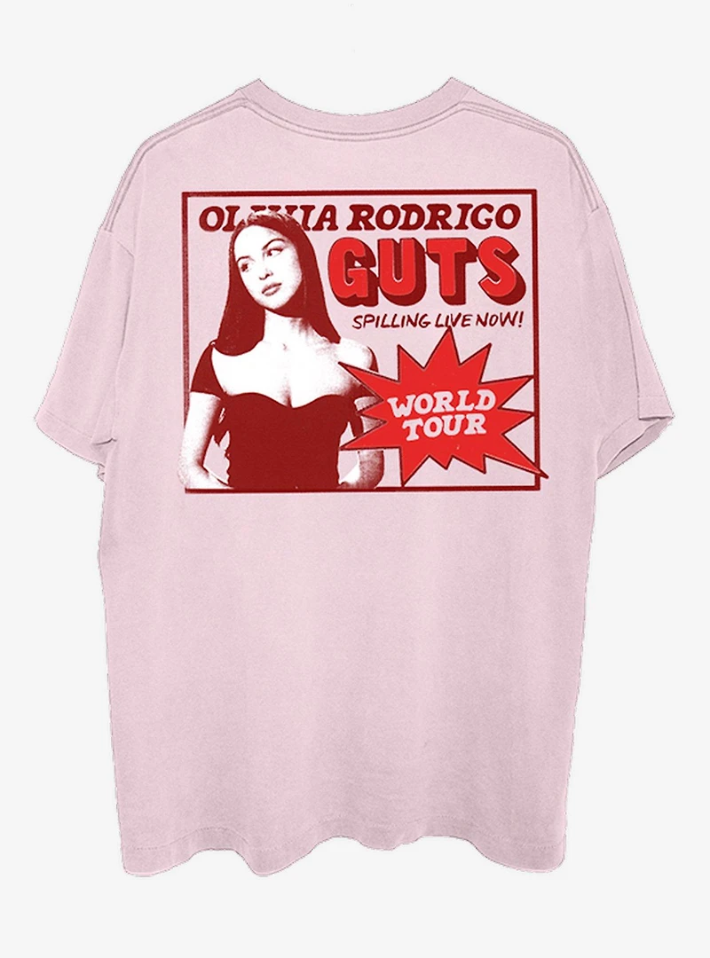Olivia Rodrigo Guts Tour Pink T-Shirt