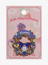 Sanrio Kuromi Floral Swinging Enamel Pin - BoxLunch Exclusive