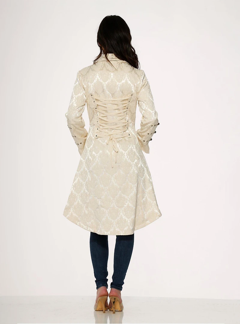 Off-White Brocade Coat