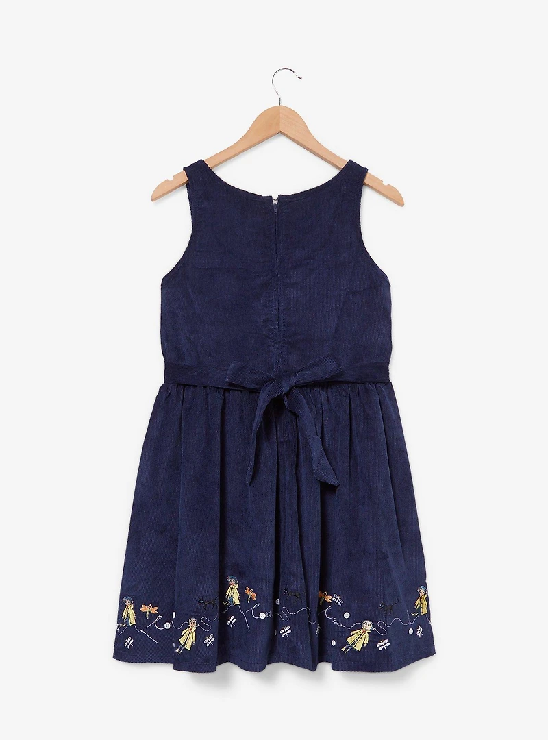 Coraline Embroidered Icons Corduroy Tank Dress - BoxLunch Exclusive