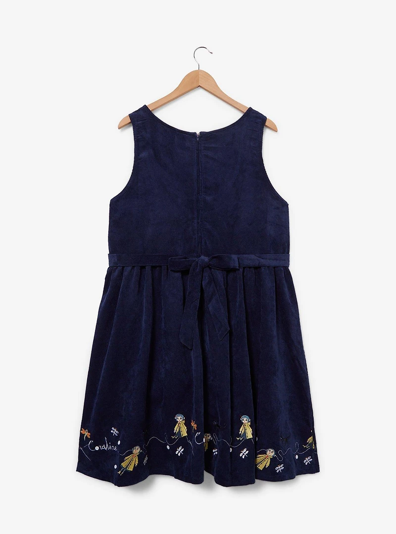 Coraline Embroidered Icons Corduroy Plus Tank Dress - BoxLunch Exclusive