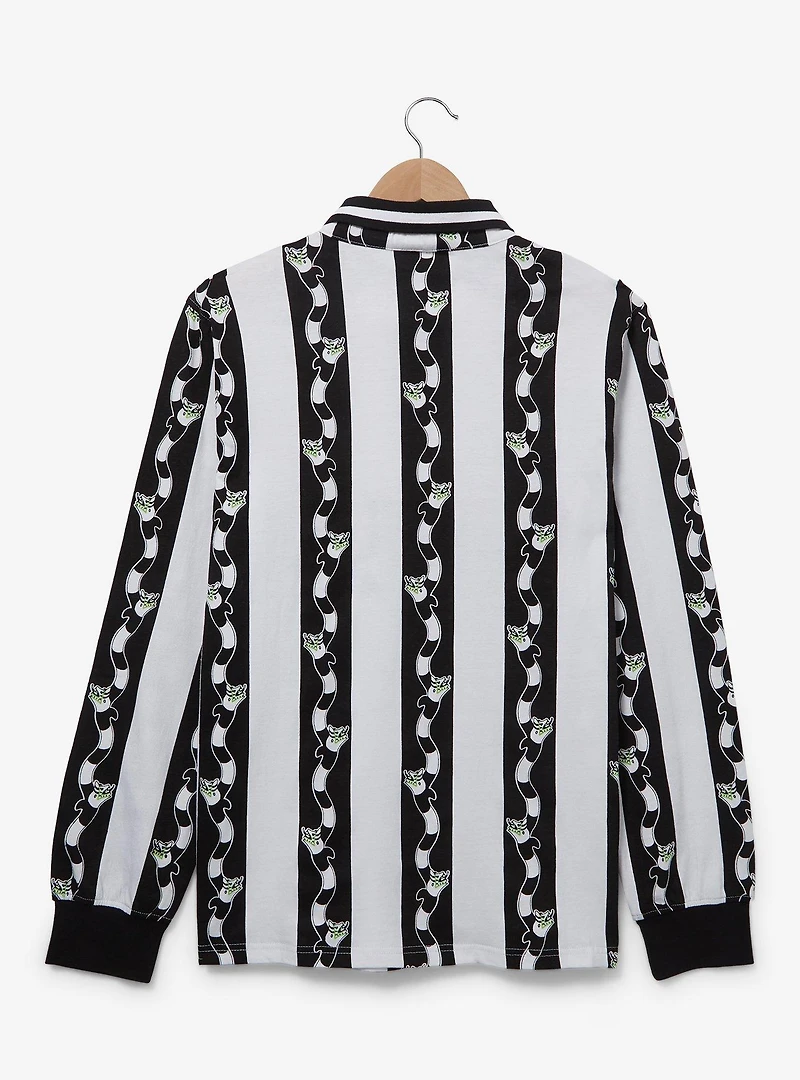 Beetlejuice Sandworm Striped Rugby Shirt - BoxLunch Exclusive