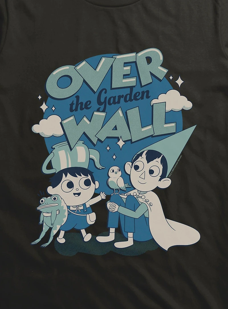 Over The Garden Wall Blue Monochrome Group T-Shirt