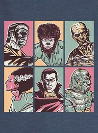 Universal Monsters Spooky Bunch Girls Slouchy Sweatshirt