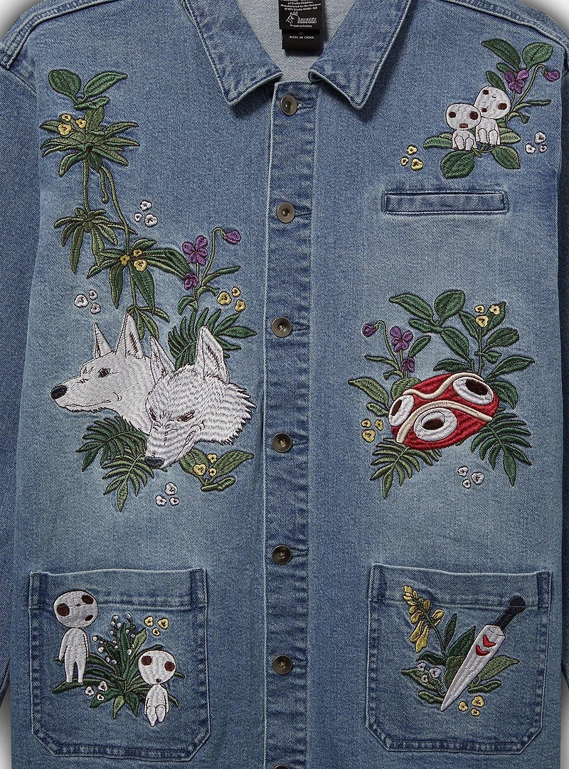 Studio Ghibli Princess Mononoke Icons Denim Chore Jacket - BoxLunch Exclusive