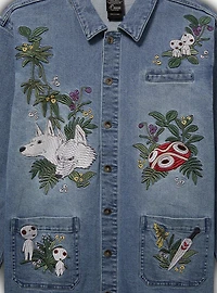 Studio Ghibli Princess Mononoke Icons Denim Chore Jacket - BoxLunch Exclusive