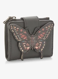 Dark Butterfly Mini Flap Wallet