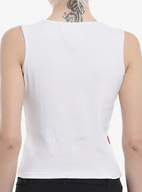 Daisy Street Red Rose & Rhinestone Girls Tank Top