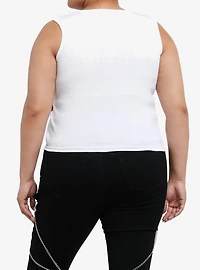 Daisy Street Red Rose & Rhinestone Girls Tank Top Plus Size