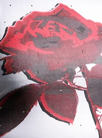 Daisy Street Red Rose & Rhinestone Girls Tank Top Plus Size