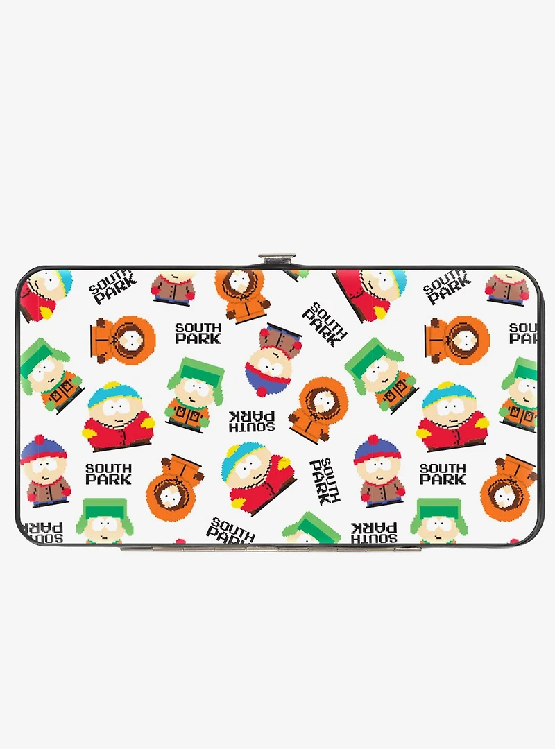 South Park Boys and Text 8 Bit Hinged Wallet