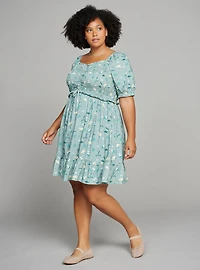 Harry Potter Dobby Floral Plus Smock Dress — BoxLunch Exclusive