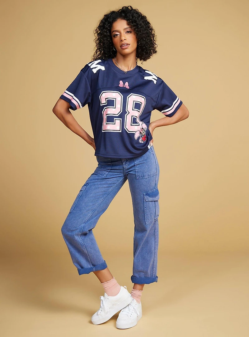 Disney Minnie Mouse Cropped Women's Football Jersey - BoxLunch Exclusive