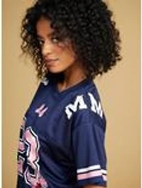 Disney Minnie Mouse Cropped Women's Football Jersey - BoxLunch Exclusive