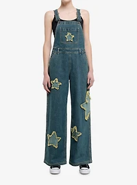 Star Patch Denim Overalls