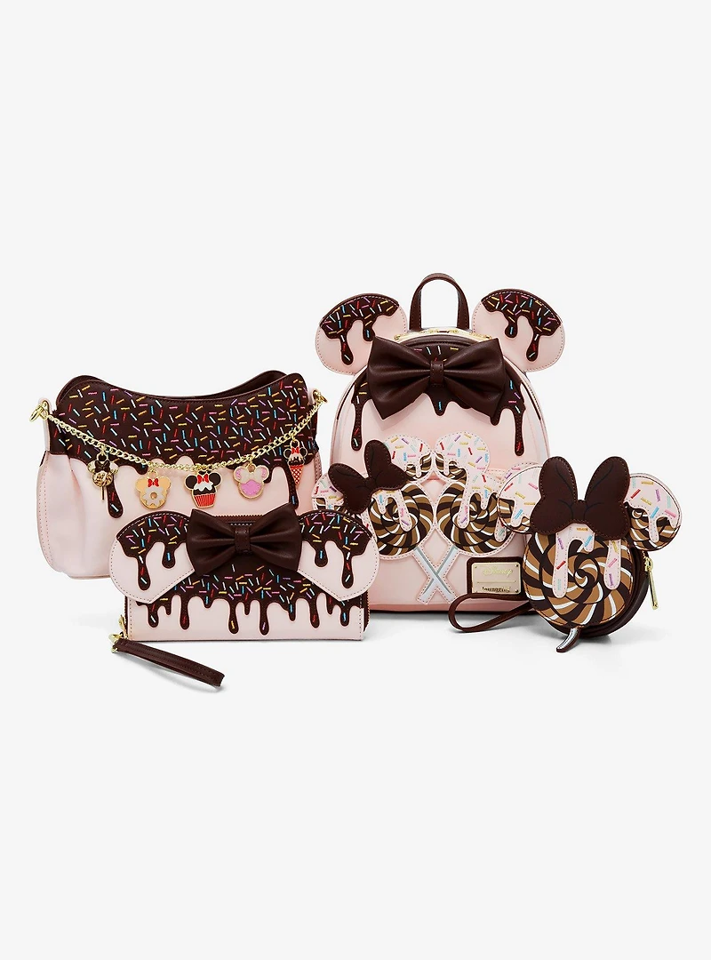 Loungefly Disney Minnie Mouse Chocolate Sprinkle Lollipop Ears Mini Backpack - BoxLunch Exclusive
