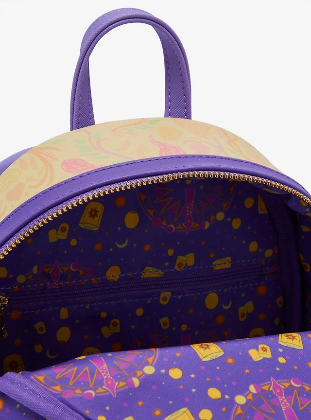 LF Tangled Rapunzel Lenticular Lantern Window Mini Backpack - BoxLunch Exclusive New! Pre-order: Loungefly Disney Tangled Rapunzel Lenticular  main image 2