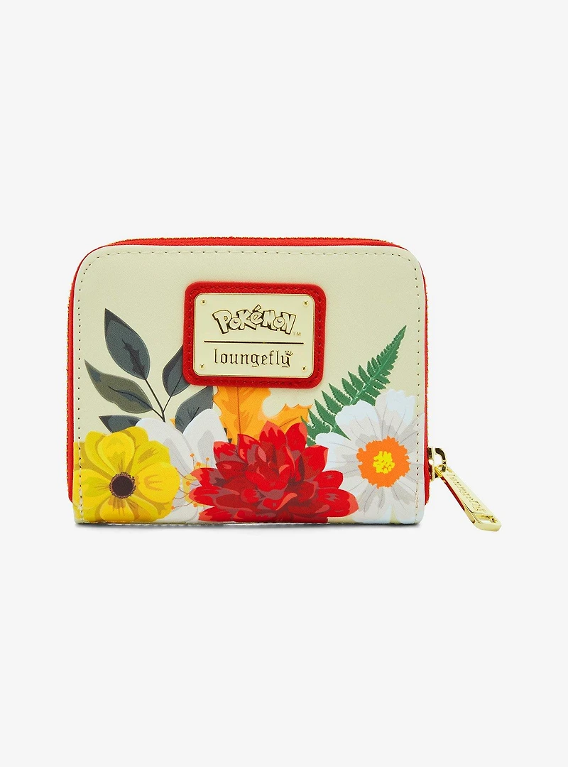 Loungefly Pokémon Charmander and Friends Floral Small Zip Wallet - BoxLunch Exclusive