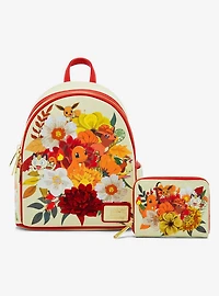 Loungefly Pokémon Charmander and Friends Floral Small Zip Wallet - BoxLunch Exclusive