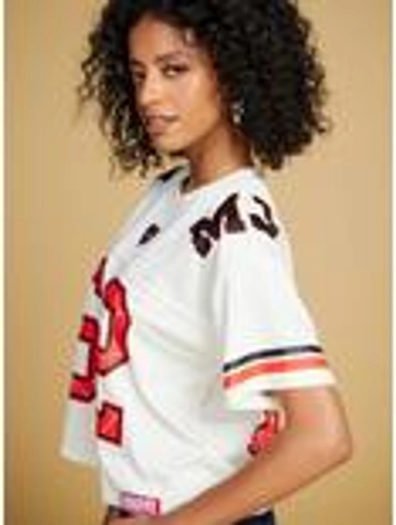 Marvel Spider-Man Mary Jane Watson Women's Cropped Jersey - BoxLunch Exclusive