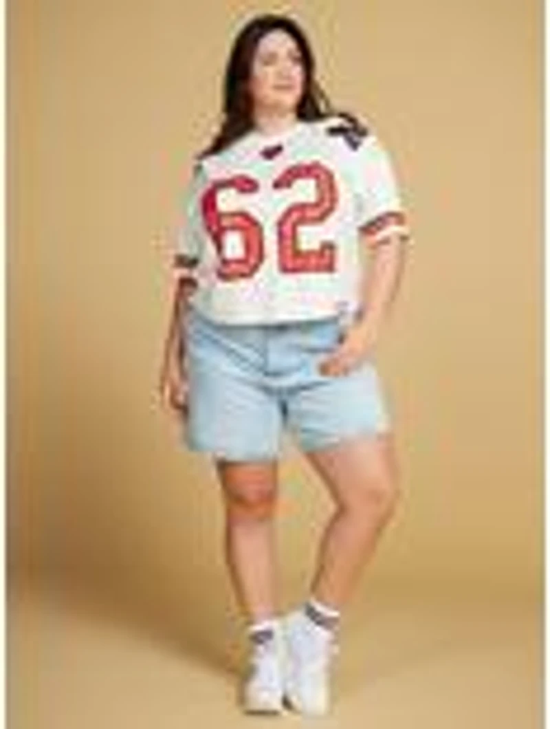 Marvel Spider-Man Mary Jane Watson Women's Plus Cropped Jersey - BoxLunch Exclusive