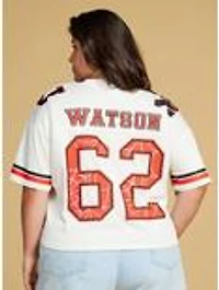 Marvel Spider-Man Mary Jane Watson Women's Plus Cropped Jersey - BoxLunch Exclusive