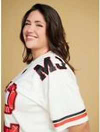 Marvel Spider-Man Mary Jane Watson Women's Plus Cropped Jersey - BoxLunch Exclusive