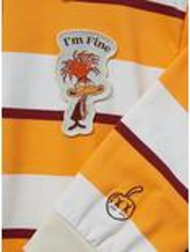 Cakeworthy Disney Pixar Inside Out 2 Anxiety Women's Cropped Long Sleeve Rugby Top