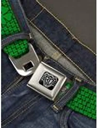 St. Patrick's Day Clovers Green Seatbelt Buckle Belt