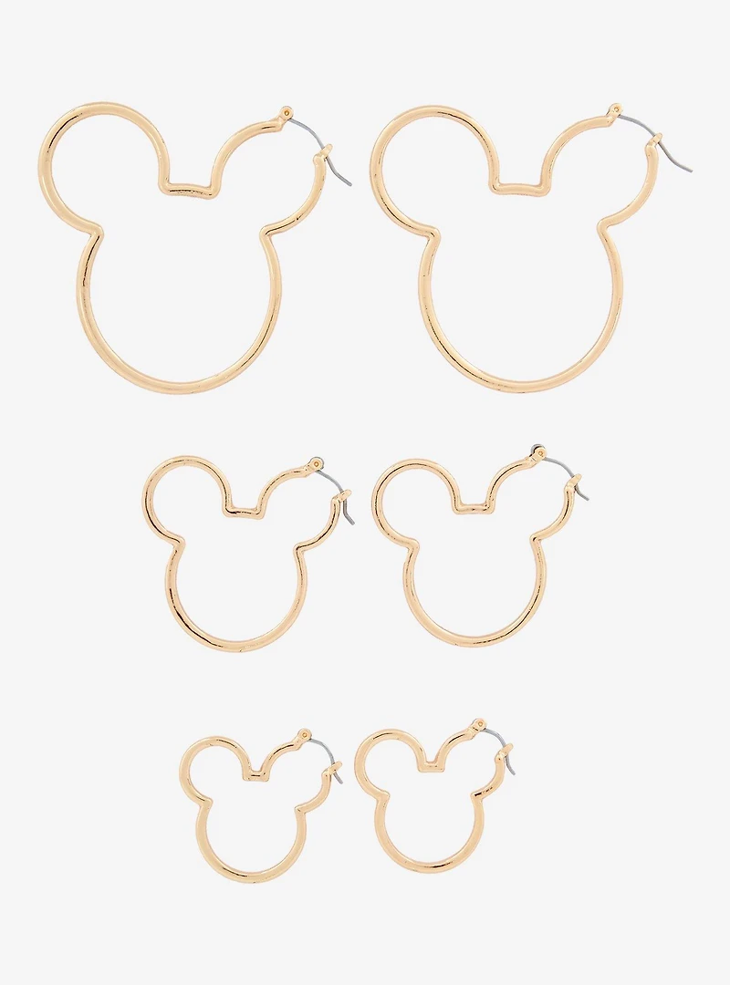 Disney Mickey Mouse Silhouette Hoop Earring Set - BoxLunch Exclusive