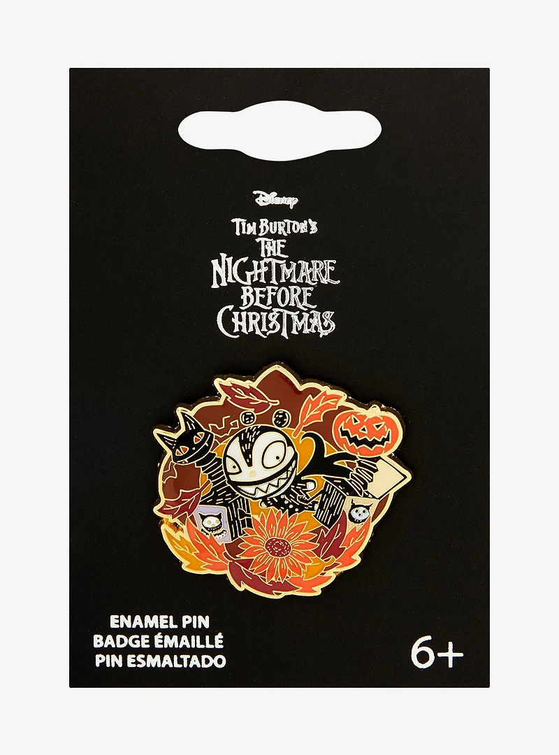Loungefly Disney The Nightmare Before Christmas Scary Teddy Autumn Floral Enamel Pin — BoxLunch Exclusive