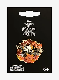 Loungefly Disney The Nightmare Before Christmas Scary Teddy Autumn Floral Enamel Pin — BoxLunch Exclusive