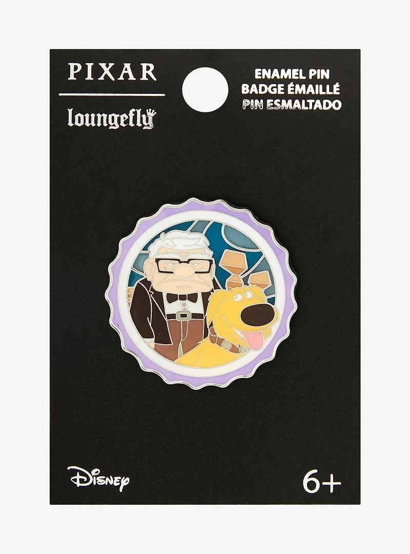 Loungefly Disney Pixar Carl & Dug Badge Enamel Pin - BoxLunch Exclusive
