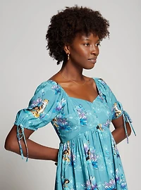 Disney Aladdin Jasmine Floral Allover Print Midi Dress - BoxLunch Exclusive
