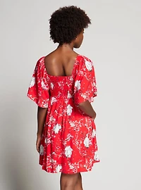 Disney Big Hero 6 Baymax Floral Allover Print Empire Waist Dress - BoxLunch Exclusive