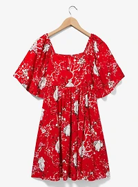 Disney Big Hero 6 Baymax Floral Allover Print Empire Waist Dress - BoxLunch Exclusive