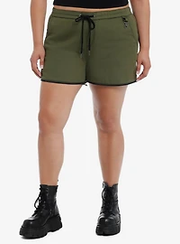 Social Collision Green Cargo Zip-Off Carpenter Pants Plus Size