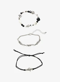 Social Collision Fish Bone & Dice Bracelet Set
