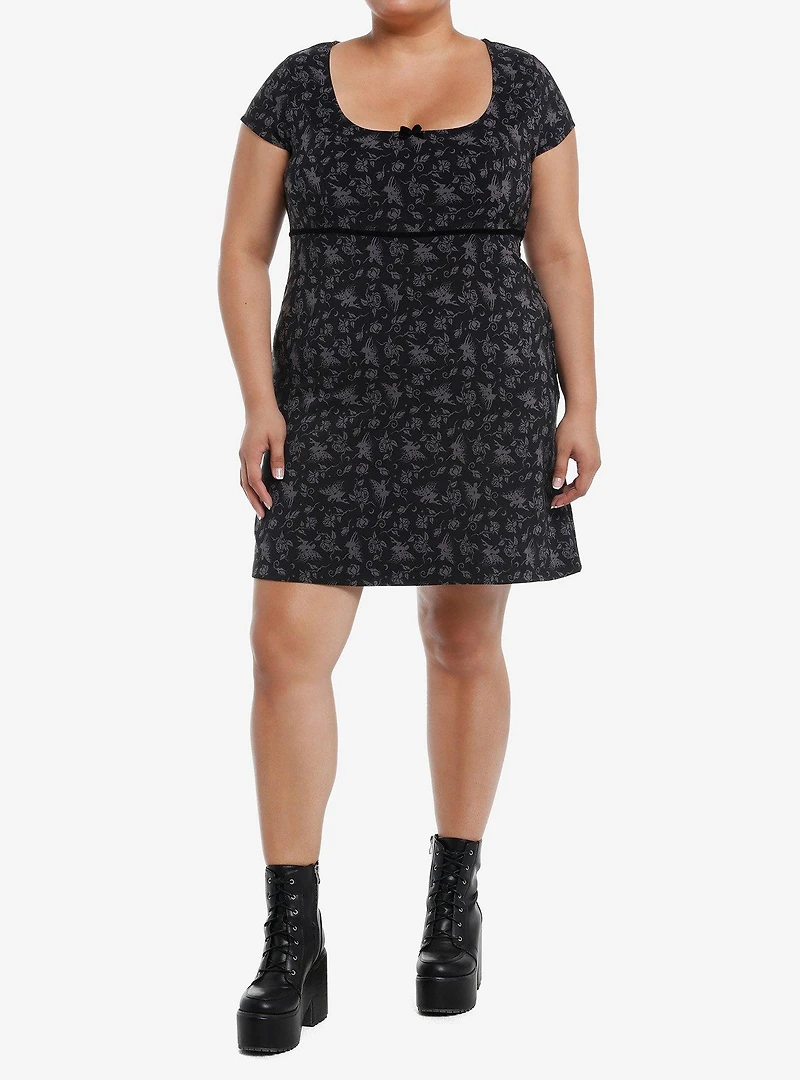 Thorn & Fable Fairies & Roses Empire Waist Mini Dress Plus Size
