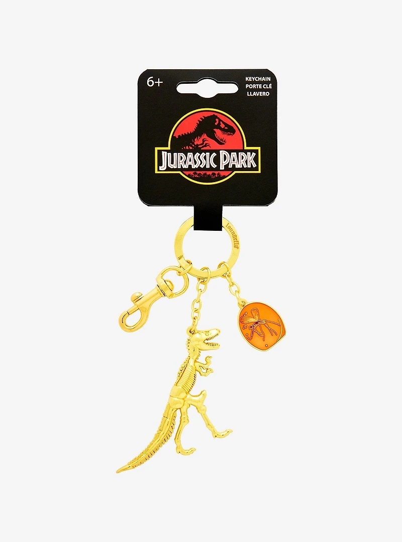 Jurassic Park T-Rex Skeleton Multi-Charm Keychain - BoxLunch Exclusive