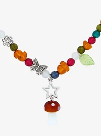 Thorn & Fable Mushroom Butterfly Bead Necklace
