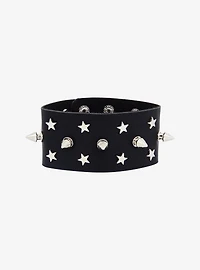 Social Collision Star Spike Cuff Bracelet
