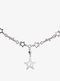 Social Collision Pearl Star Lariat Necklace