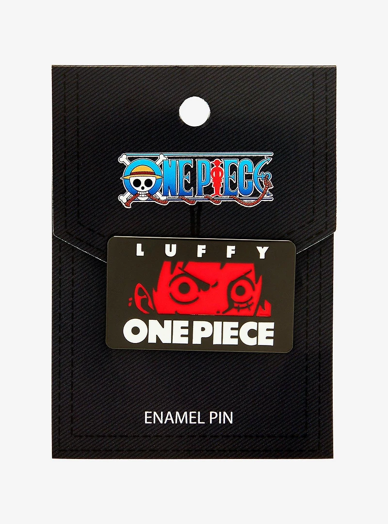 One Piece Monkey D. Luffy Eyes Panel Enamel Pin - BoxLunch Exclusive