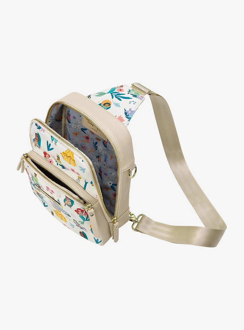 Petunia Pickle Disney Princess Allover Print Sling Bag