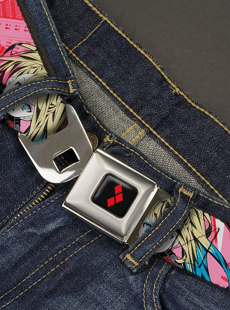 DC Comics Harley Quinn Puddin Poses Anime Graphics Seatbelt Belt