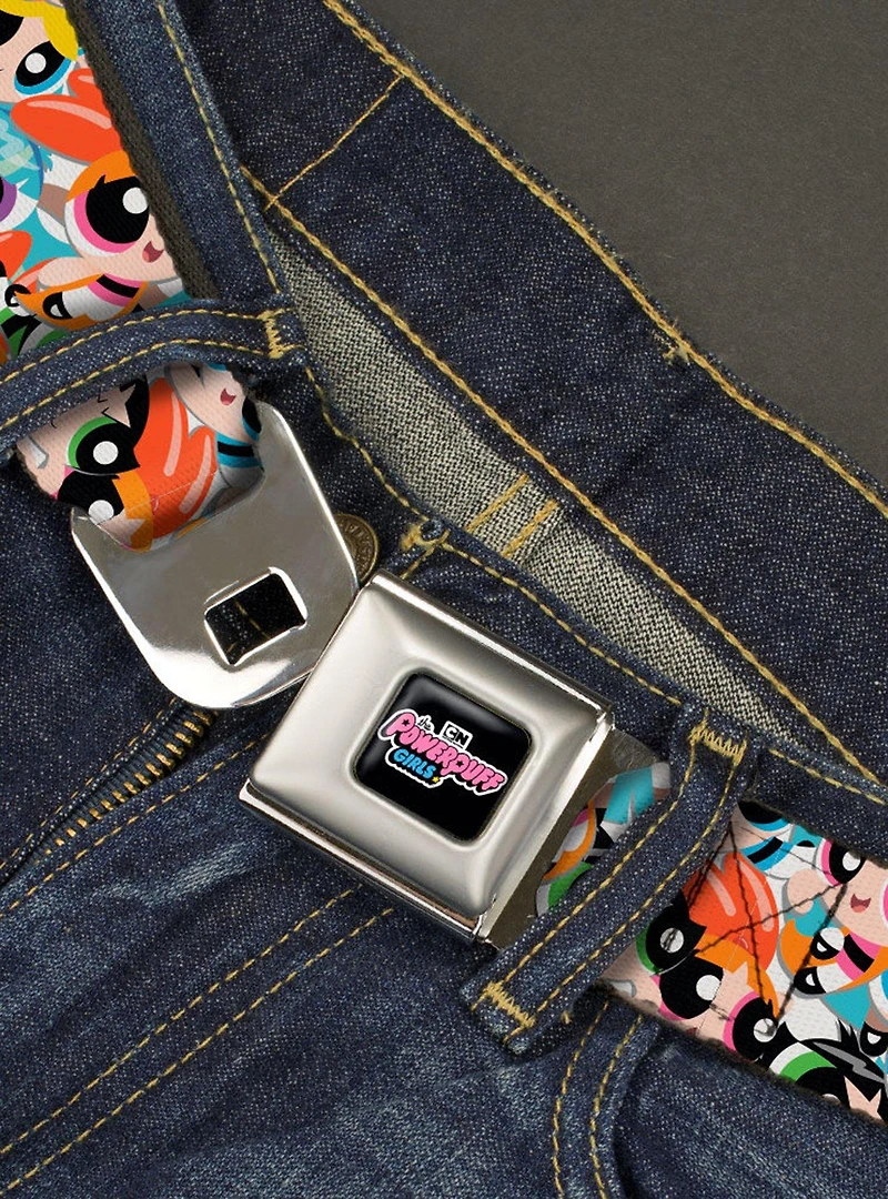 The Powerpuff Girls Expressions Stacked Seatbelt Belt