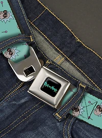 Rick And Morty Rick Lollipop Pose Teal Seatbelt Belt